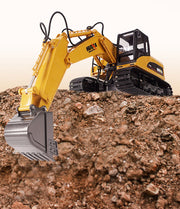 HUINA 1/14 15CH RC Alloy Excavator Construction Engineering Vehicle Digger Toy Gift V610-TOY-RC-HN550