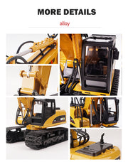 HUINA 1/14 15CH RC Alloy Excavator Construction Engineering Vehicle Digger Toy Gift V610-TOY-RC-HN550