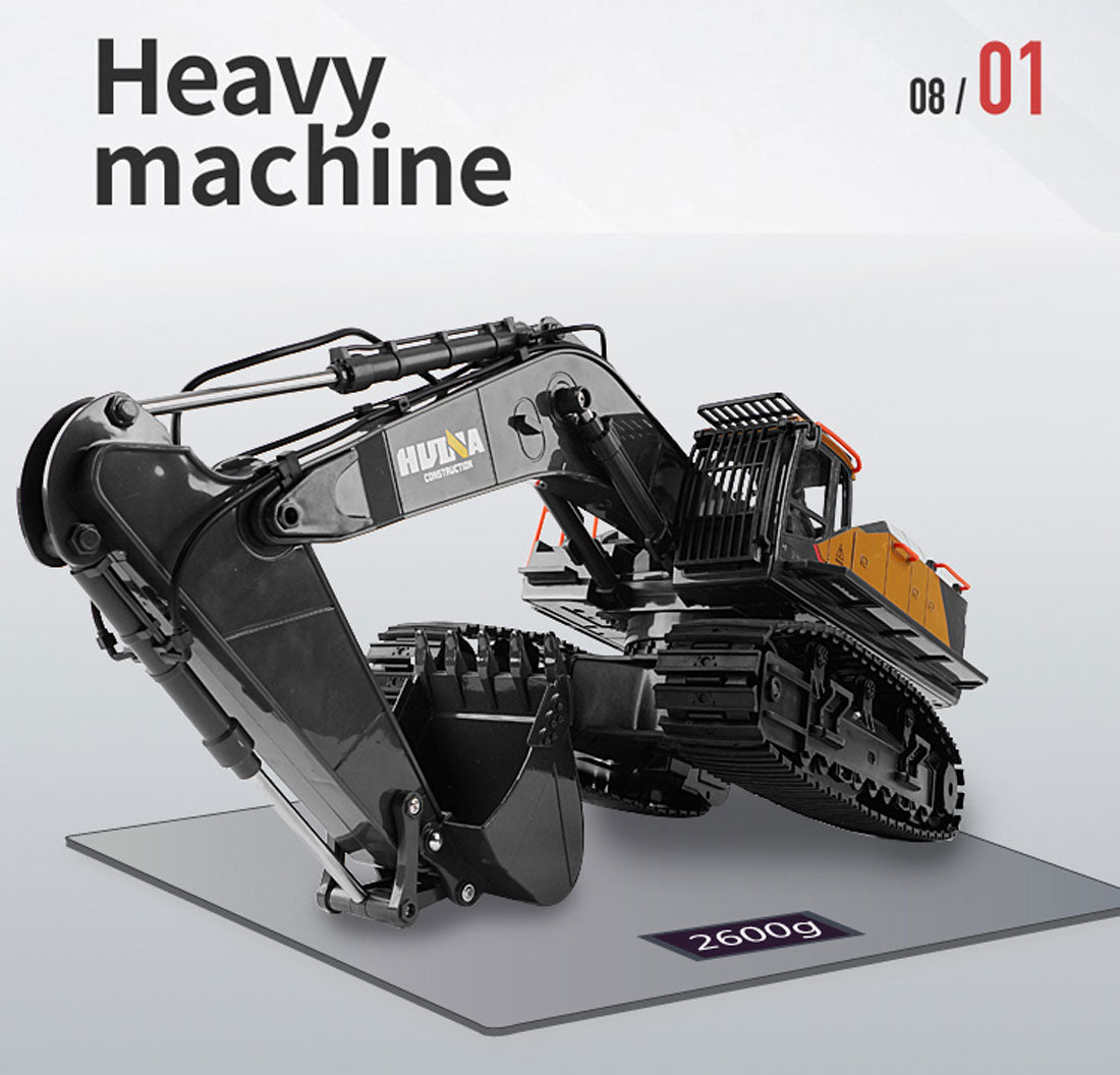 HUINA 1/14 22CH RC Alloy Excavator Construction Engineering Vehicle Toy Gift V610-TOY-RC-HN592
