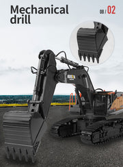 HUINA 1/14 22CH RC Alloy Excavator Construction Engineering Vehicle Toy Gift V610-TOY-RC-HN592