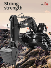HUINA 1/14 22CH RC Alloy Excavator Construction Engineering Vehicle Toy Gift V610-TOY-RC-HN592