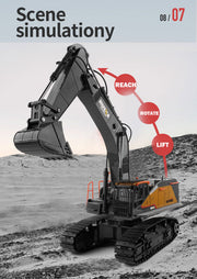 HUINA 1/14 22CH RC Alloy Excavator Construction Engineering Vehicle Toy Gift V610-TOY-RC-HN592