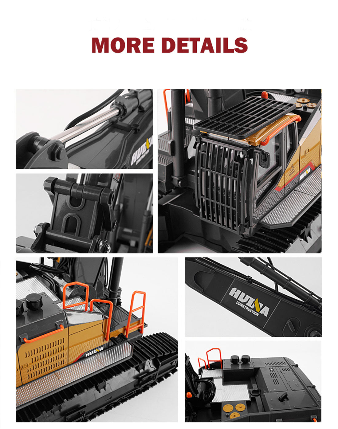 HUINA 1/14 22CH RC Alloy Excavator Construction Engineering Vehicle Toy Gift V610-TOY-RC-HN592