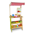 Kids Wooden Toy Pretend Play Marketplace Stand Fruit Veg Shop Stall Supermarket V610-VEGSH-MSN15033