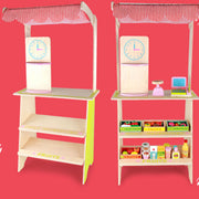 Kids Wooden Toy Pretend Play Marketplace Stand Fruit Veg Shop Stall Supermarket V610-VEGSH-MSN15033