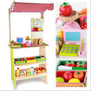 Kids Wooden Toy Pretend Play Marketplace Stand Fruit Veg Shop Stall Supermarket V610-VEGSH-MSN15033