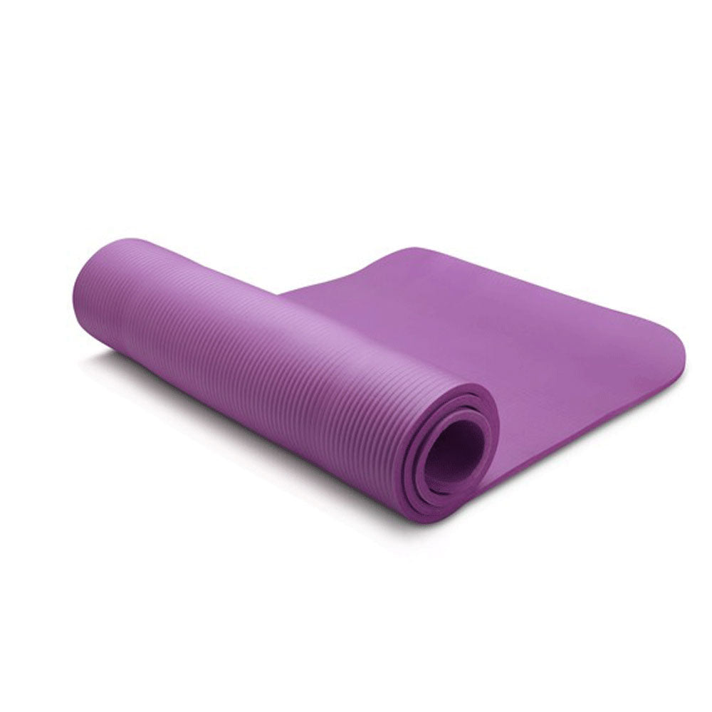 10mm Extra Thick NBR Yoga Mat Gym Pilates Fitness Exercise - purple V610-YOGMAT-10-PUR