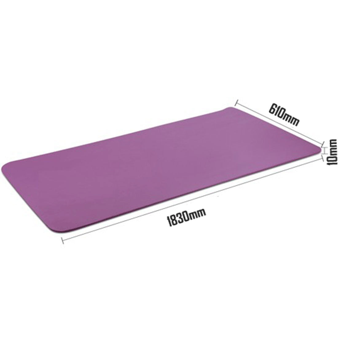 10mm Extra Thick NBR Yoga Mat Gym Pilates Fitness Exercise - purple V610-YOGMAT-10-PUR