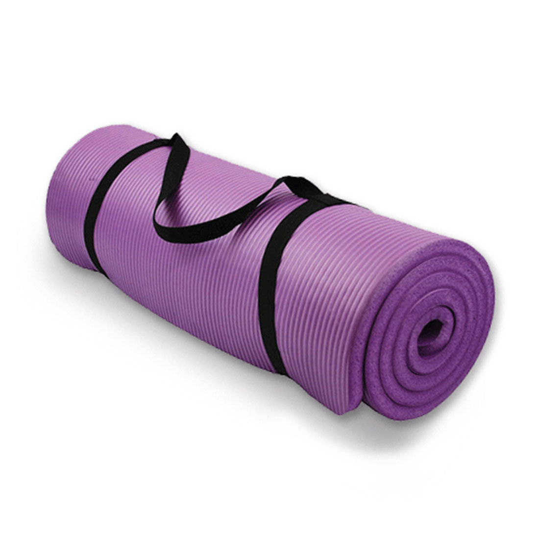 10mm Extra Thick NBR Yoga Mat Gym Pilates Fitness Exercise - purple V610-YOGMAT-10-PUR