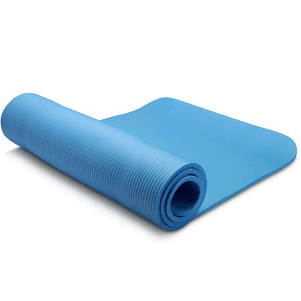 10mm Extra Thick NBR Yoga Mat Gym Pilates Fitness Exercise - blue V610-YOGMAT-10M-BLU