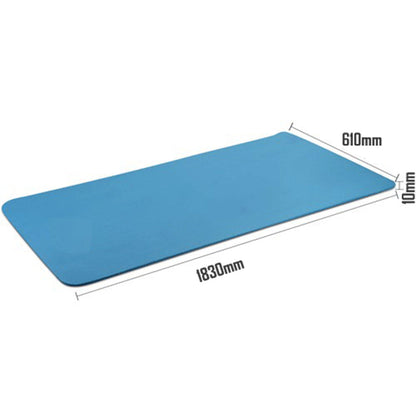 10mm Extra Thick NBR Yoga Mat Gym Pilates Fitness Exercise - blue V610-YOGMAT-10M-BLU