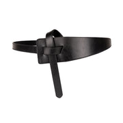 Peroz Ivy Women's Black Leather Knot Belt V629-PZ-IVY-BLACK100