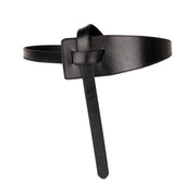 Peroz Ivy Women's Black Leather Knot Belt V629-PZ-IVY-BLACK100