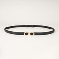 Peroz Yara Women's Black Adjustable Leather Belt V629-PZ-YARA-BLACK100