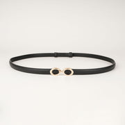 Peroz Yara Women's Black Adjustable Leather Belt V629-PZ-YARA-BLACK100