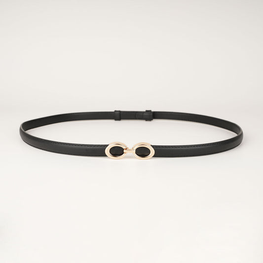 Peroz Yara Women's Black Adjustable Leather Belt V629-PZ-YARA-BLACK100