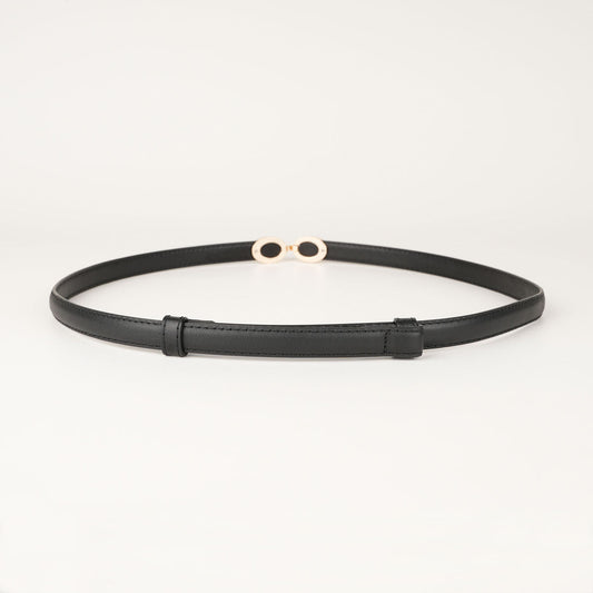 Peroz Yara Women's Black Adjustable Leather Belt V629-PZ-YARA-BLACK100