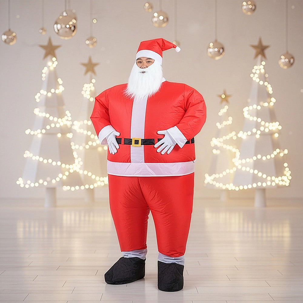 SANTA Fancy Dress Inflatable Suit -Fan Operated Costume V63-306601
