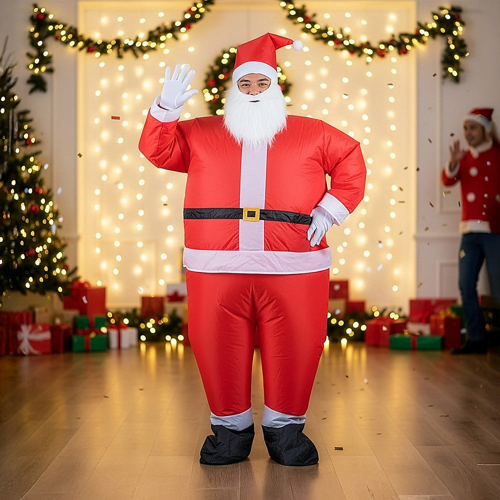 SANTA Fancy Dress Inflatable Suit -Fan Operated Costume V63-306601
