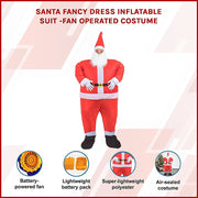 SANTA Fancy Dress Inflatable Suit -Fan Operated Costume V63-306601