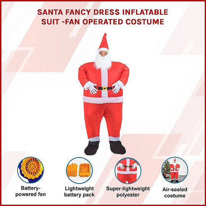 SANTA Fancy Dress Inflatable Suit -Fan Operated Costume V63-306601