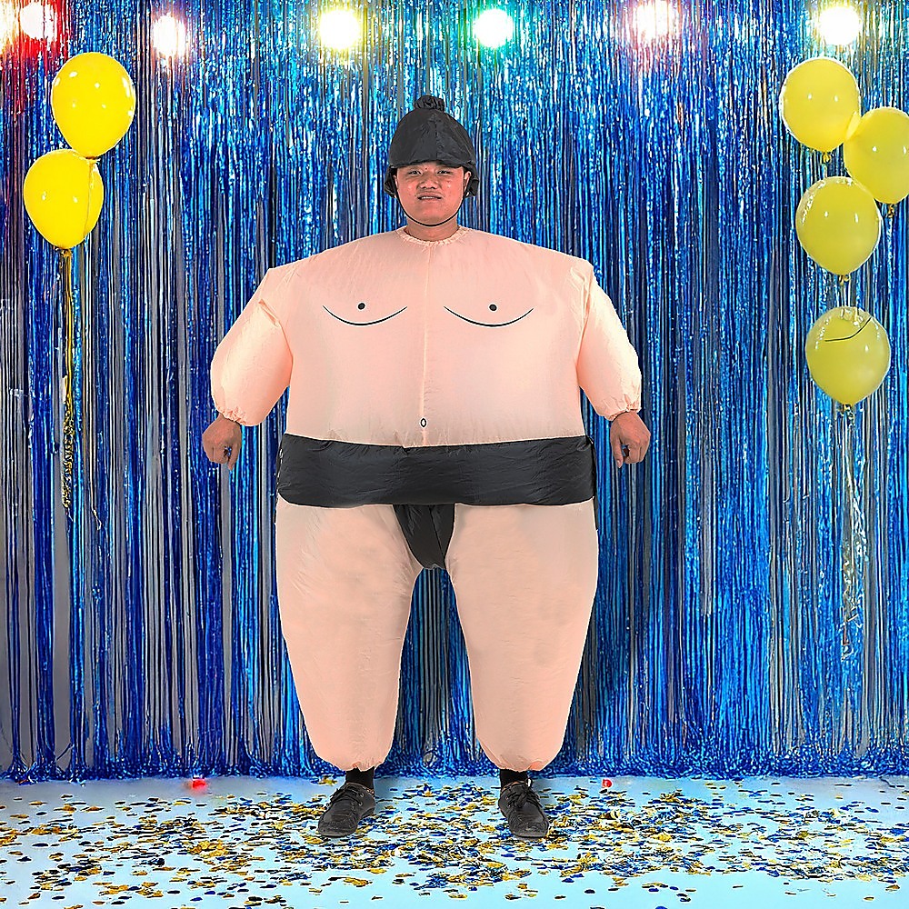 SUMO Fancy Dress Inflatable Suit -Fan Operated Costume V63-306611