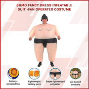 SUMO Fancy Dress Inflatable Suit -Fan Operated Costume V63-306611