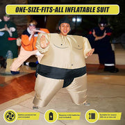 SUMO Fancy Dress Inflatable Suit -Fan Operated Costume V63-306611
