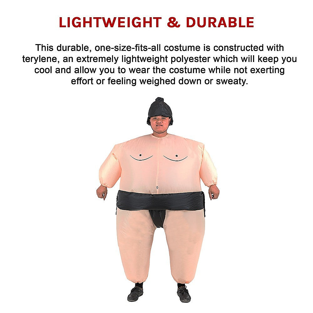 SUMO Fancy Dress Inflatable Suit -Fan Operated Costume V63-306611