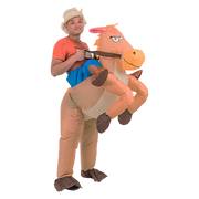 COWBOY Fancy Dress Inflatable Suit -Fan Operated Costume V63-306631