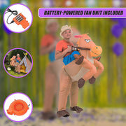 COWBOY Fancy Dress Inflatable Suit -Fan Operated Costume V63-306631