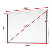 100" Electric Motorised Projector Screen TV +Remote V63-656034