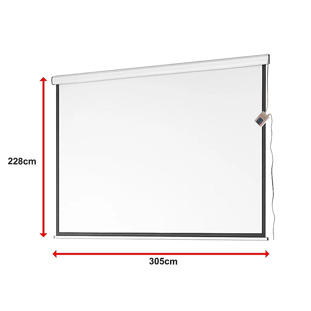 150" Electric Motorised Projector Screen TV +Remote V63-656044
