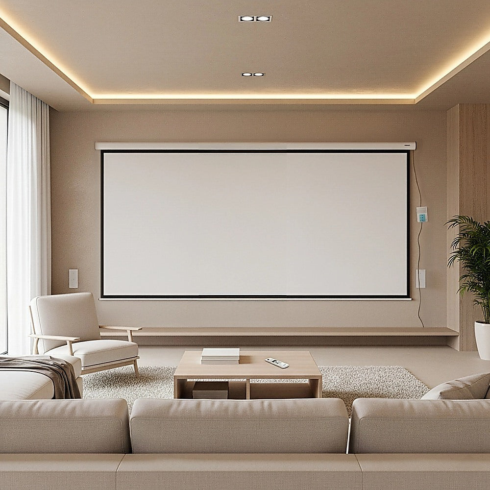 150" Electric Motorised Projector Screen TV +Remote V63-656044
