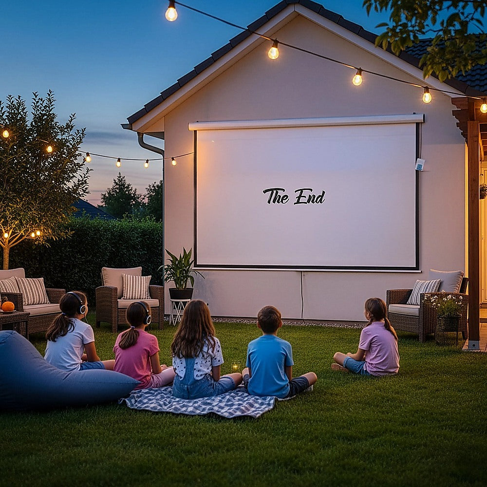 150" Electric Motorised Projector Screen TV +Remote V63-656044