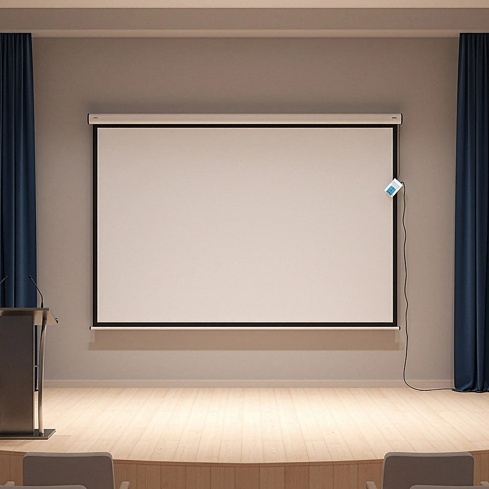 150" Electric Motorised Projector Screen TV +Remote V63-656044