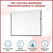 120" Electric Motorised Projector Screen TV +Remote V63-686914