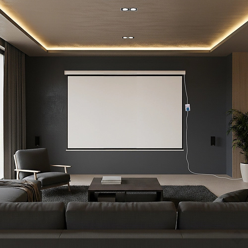 120" Electric Motorised Projector Screen TV +Remote V63-686914