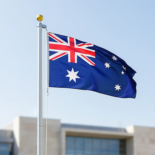 6.0m Flag Pole Full Set / Kit w Australian Flag V63-690444