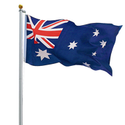 6.0m Flag Pole Full Set / Kit w Australian Flag V63-690444