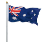 6.0m Flag Pole Full Set / Kit w Australian Flag V63-690444