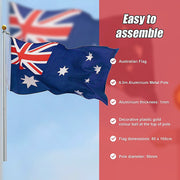 6.0m Flag Pole Full Set / Kit w Australian Flag V63-690444