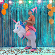 UNICORN Fancy Dress Inflatable Suit -Fan Operated Costume V63-691634