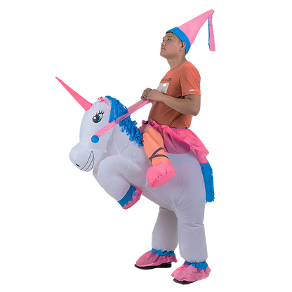 UNICORN Fancy Dress Inflatable Suit -Fan Operated Costume V63-691634