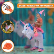 UNICORN Fancy Dress Inflatable Suit -Fan Operated Costume V63-691634