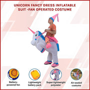 UNICORN Fancy Dress Inflatable Suit -Fan Operated Costume V63-691634
