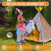 UNICORN Fancy Dress Inflatable Suit -Fan Operated Costume V63-691634