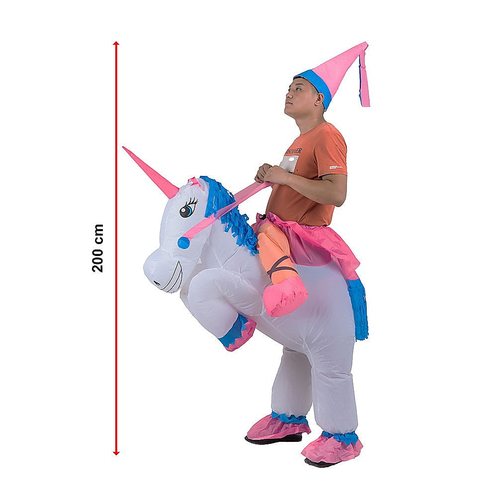 UNICORN Fancy Dress Inflatable Suit -Fan Operated Costume V63-691634