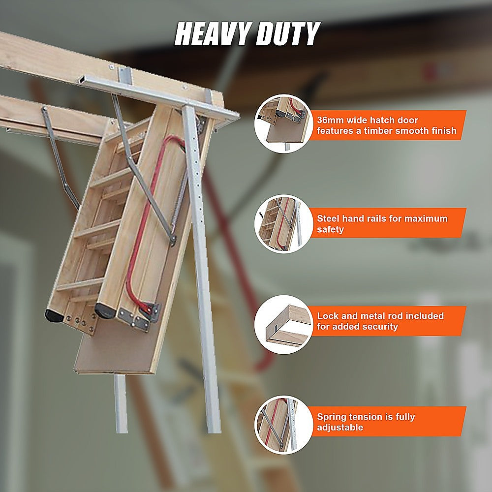 Attic Loft Ladder - 2200mm to 2700mm V63-719995