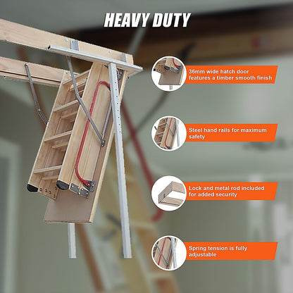 Attic Loft Ladder - 2200mm to 2700mm V63-719995